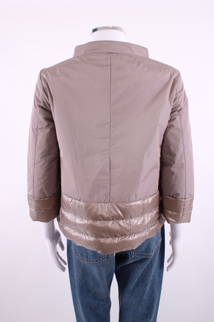 Herno Reversible Quilted Hem Jacket Taupe/ White 10