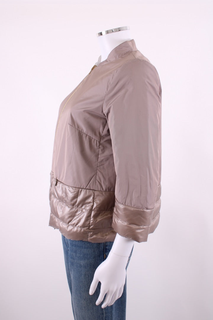 Herno Reversible Quilted Hem Jacket Taupe/ White 10