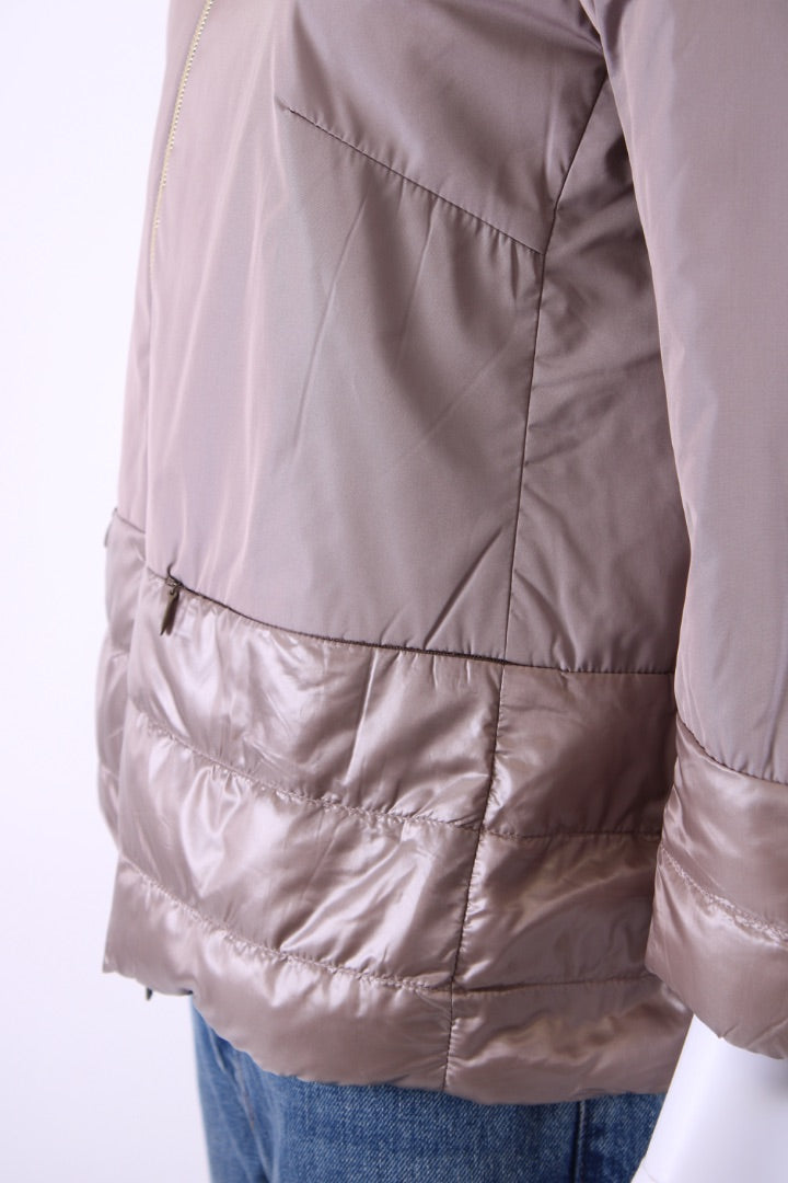 Herno Reversible Quilted Hem Jacket Taupe/ White 10
