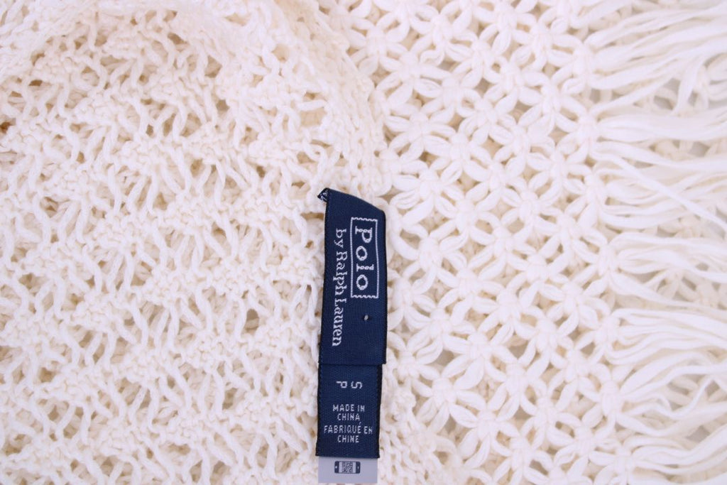 Polo Ralph Lauren S/S Crochet Fringe Skirt Co-Ord White S