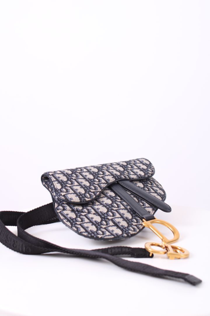 Dior Monogram Saddle Waist Bag Beige/ Navy