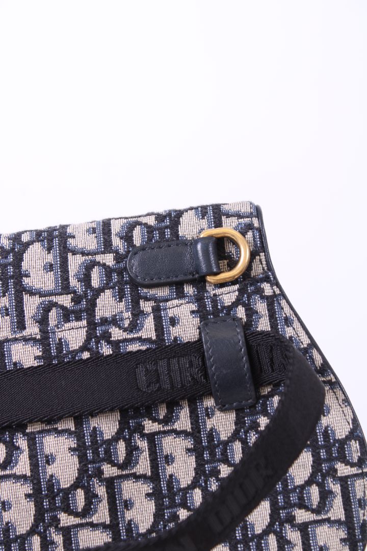 Dior Monogram Saddle Waist Bag Beige/ Navy