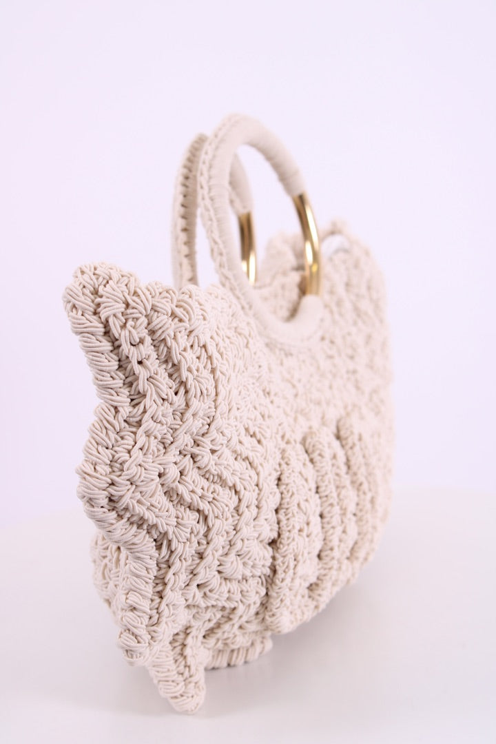 Chloe Paravent Crochet Bag Cream