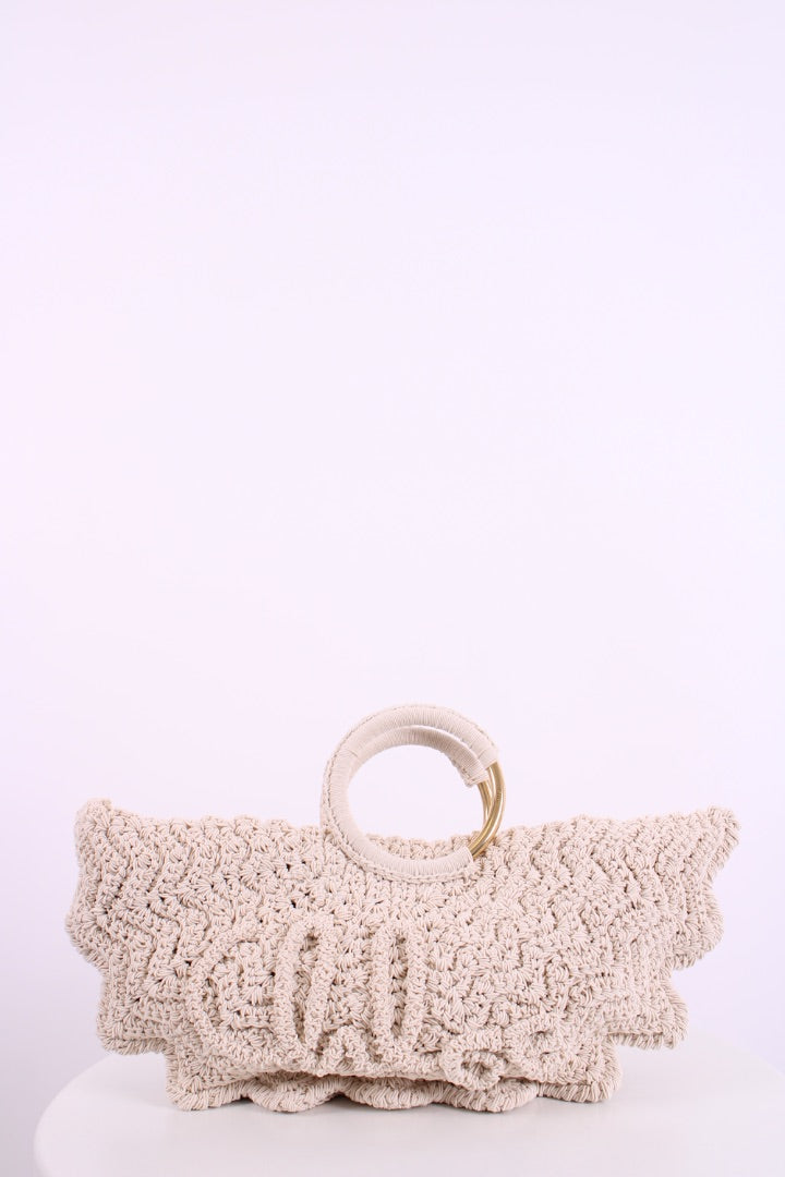 Chloe Paravent Crochet Bag Cream