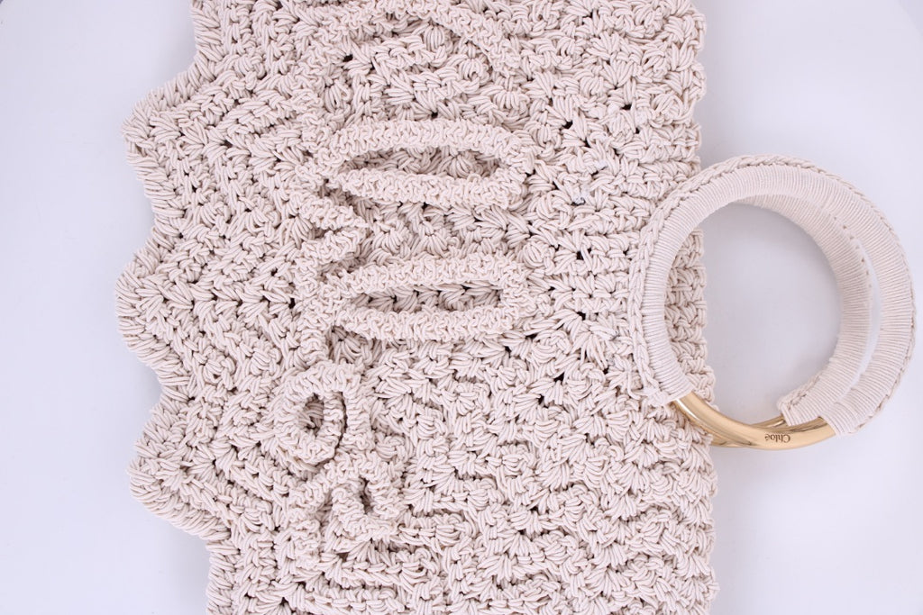Chloe Paravent Crochet Bag Cream