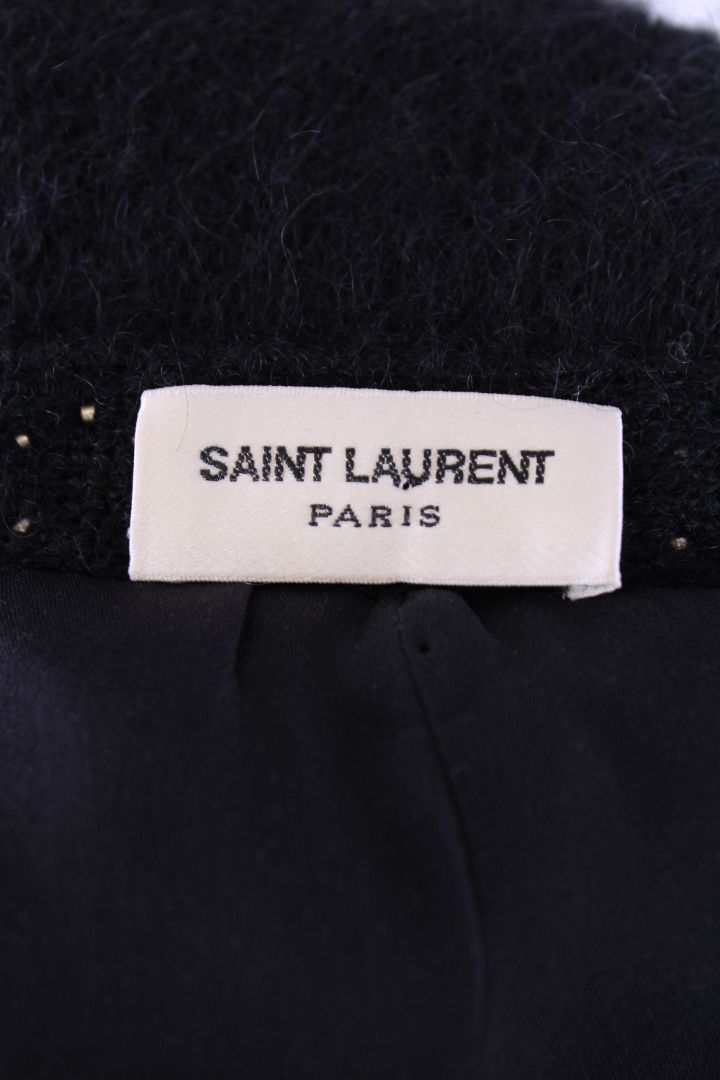 Saint Laurent Heart Trim Cardigan Black XS