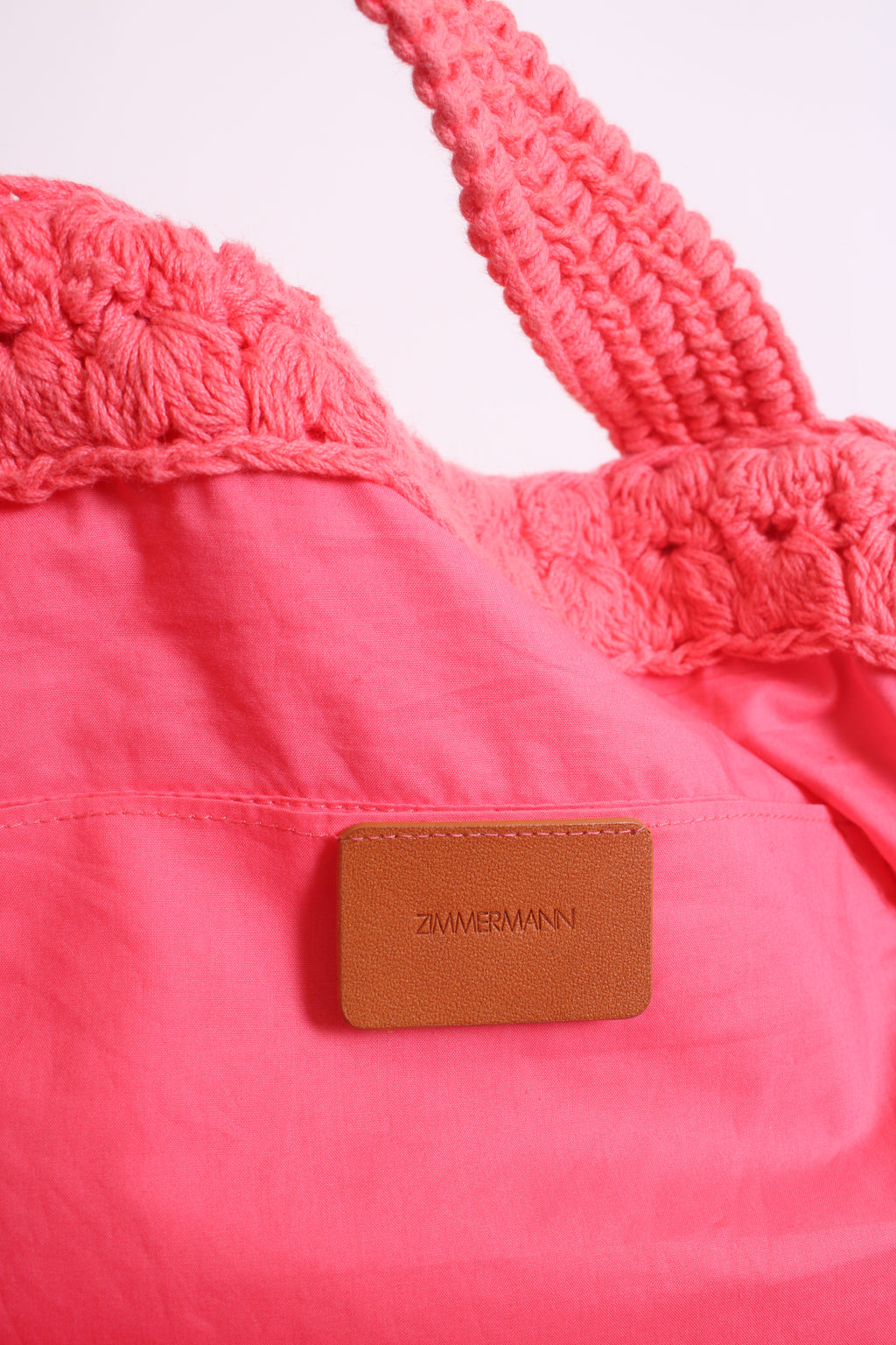 Zimmermann Crochet Tote Bag Coral