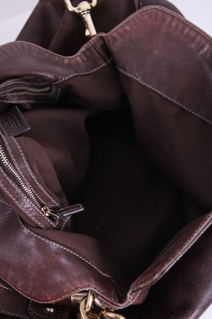 Gucci Indy Hobo Tassel Bag Brown