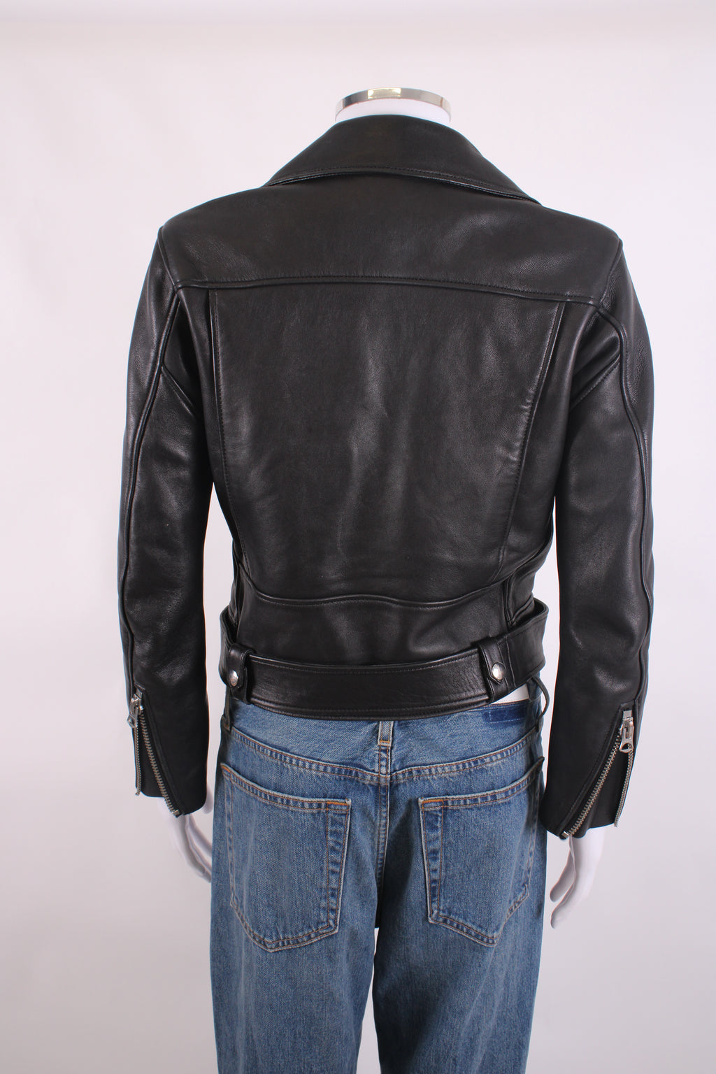 Acne Studios Leather Biker Jacket Black 8
