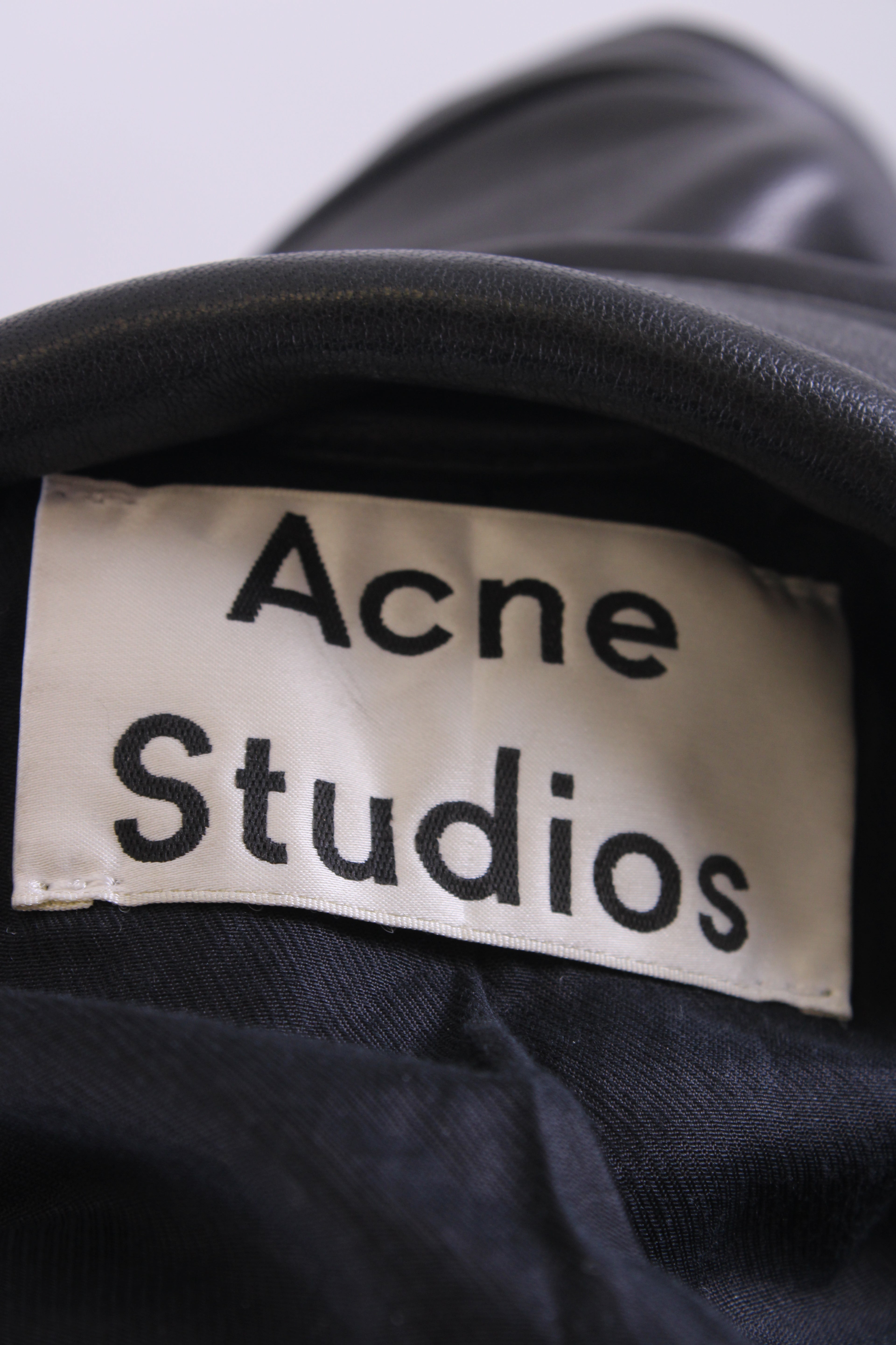 Acne Studios Leather Biker Jacket Black 8