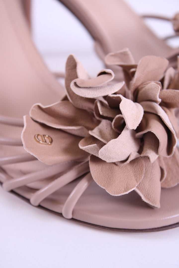Christian Dior Blossom Mule Heels Nude 39