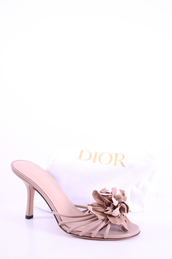 Christian Dior Blossom Mule Heels Nude 39