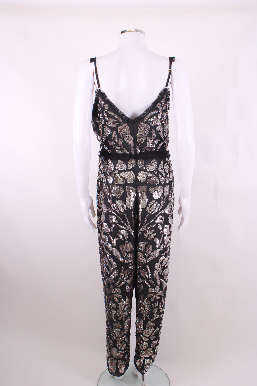 Needle & Thread S/S Sequin Jumpsuit Grey/ Brown 12