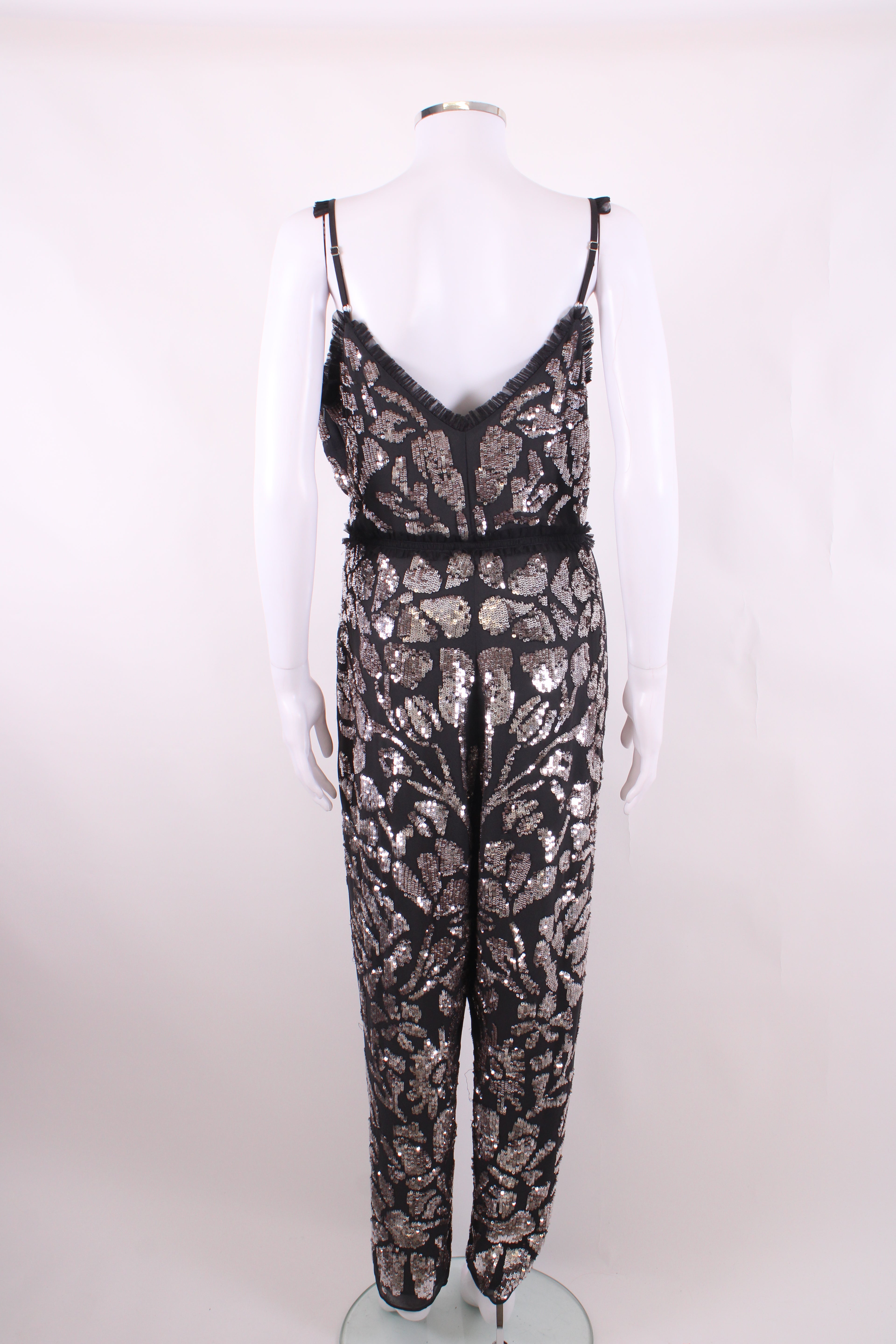 Needle & Thread S/S Sequin Jumpsuit Grey/ Brown 12