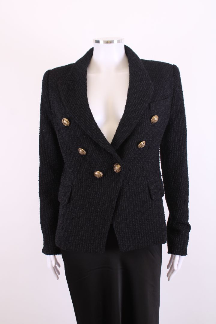 Balmain Boucle Jacket Black