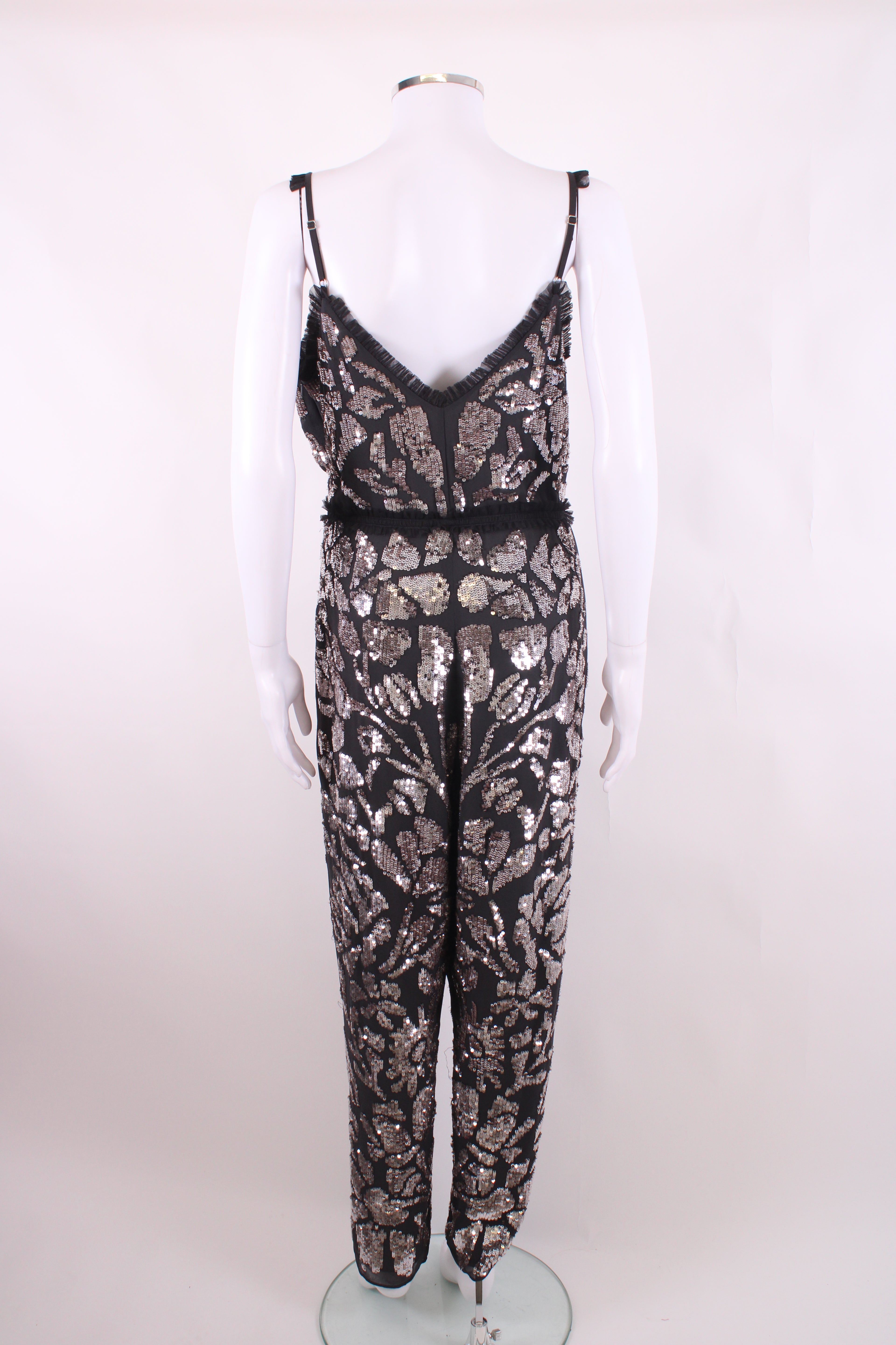 Needle & Thread S/S Sequin Jumpsuit Grey/ Brown 12
