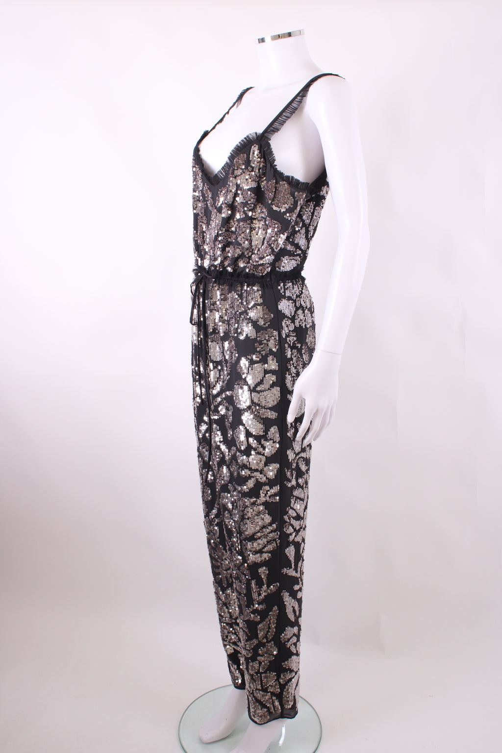 Needle & Thread S/S Sequin Jumpsuit Grey/ Brown 12