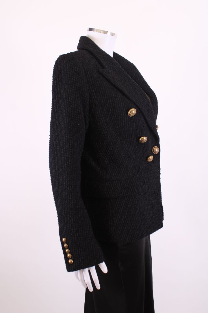 Balmain Boucle Jacket Black