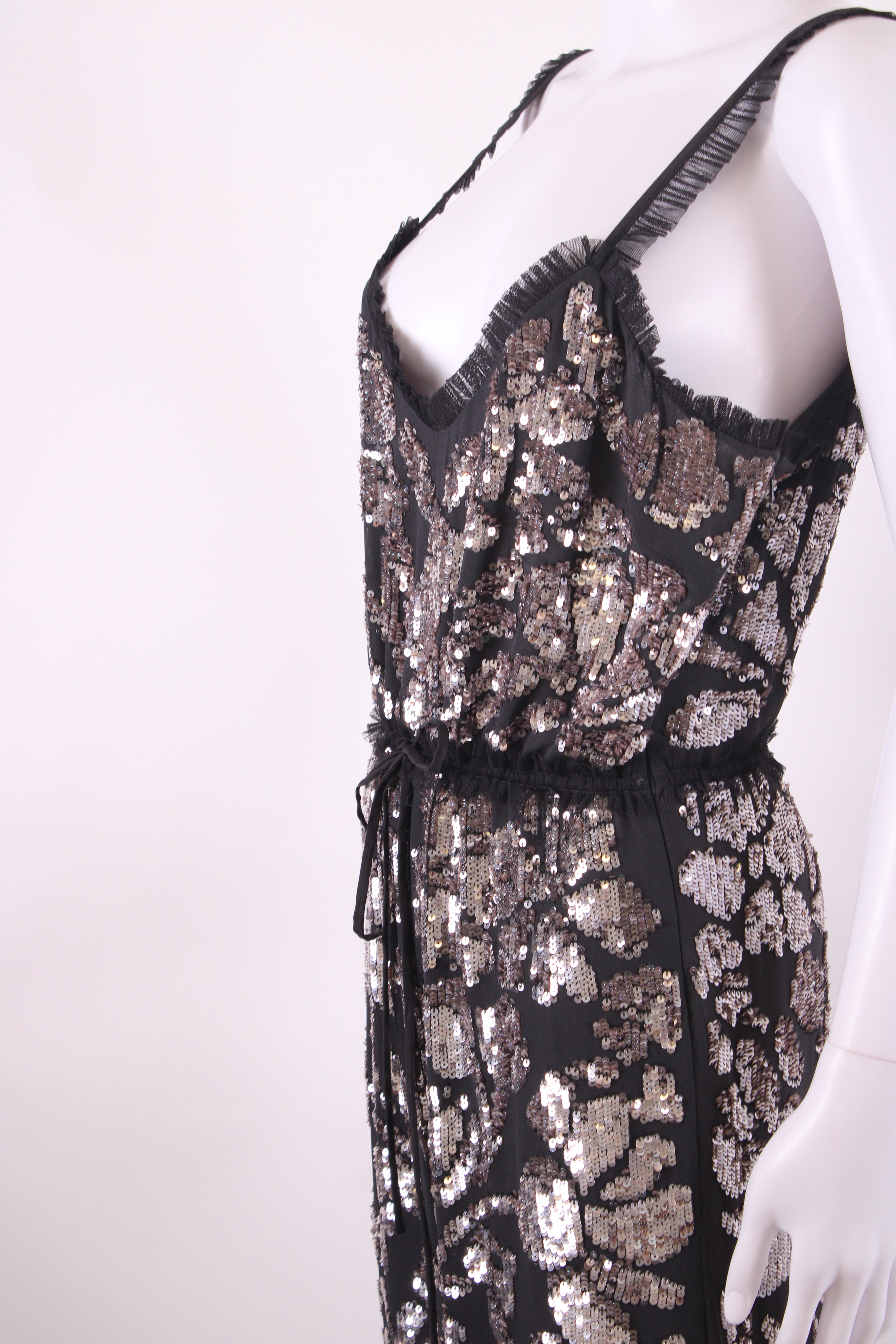 Needle & Thread S/S Sequin Jumpsuit Grey/ Brown 12