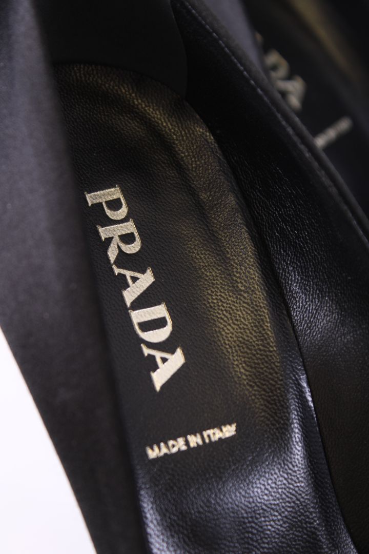 Prada Satin Heels Black 38