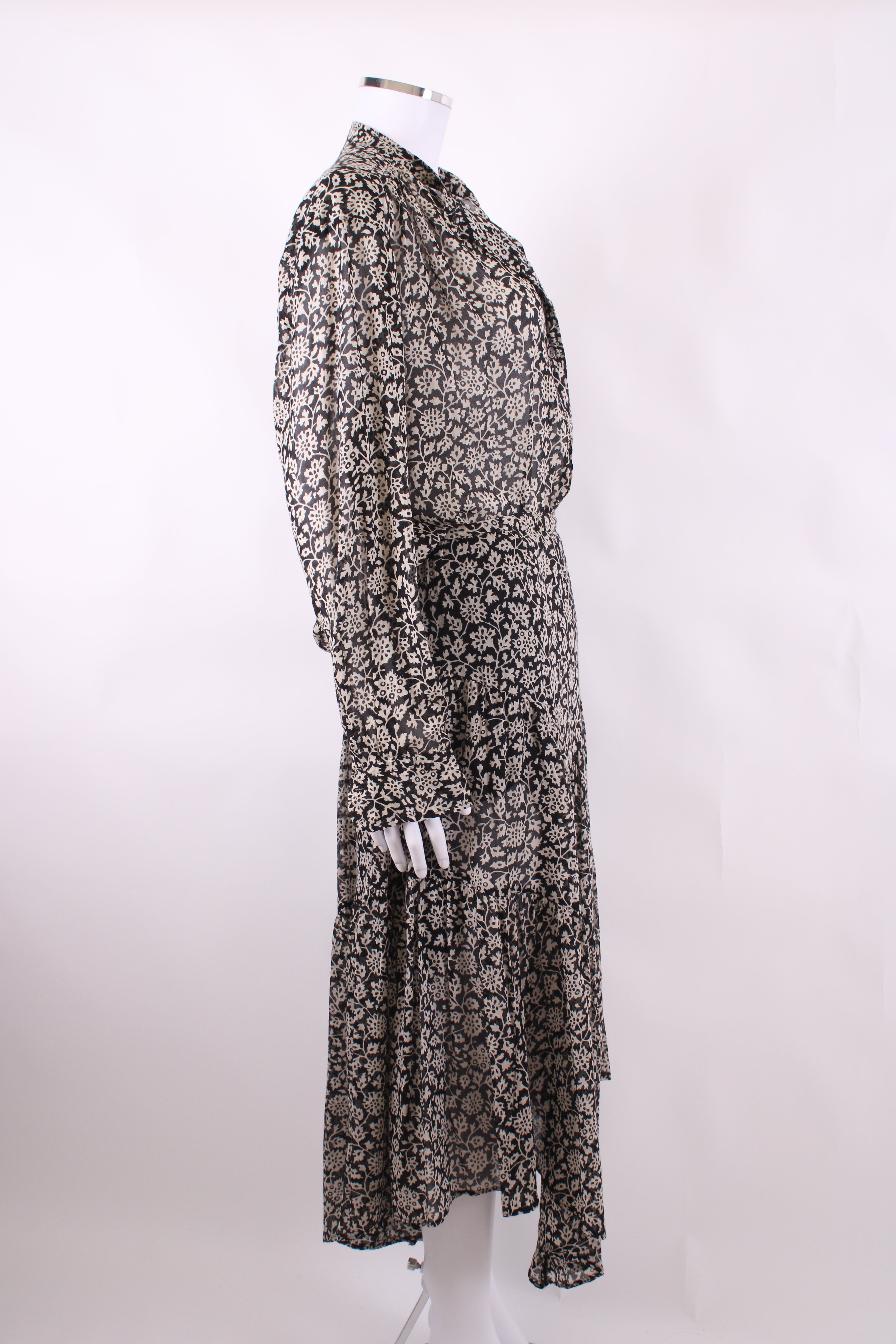 Isabel Marant Etoile L/S Print Shirt/ Skirt Co-ord Black/ White 8/10