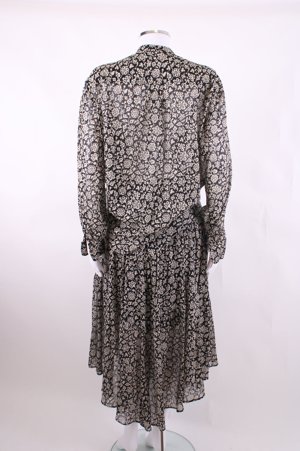 Isabel Marant Etoile L/S Print Shirt/ Skirt Co-ord Black/ White 8/10