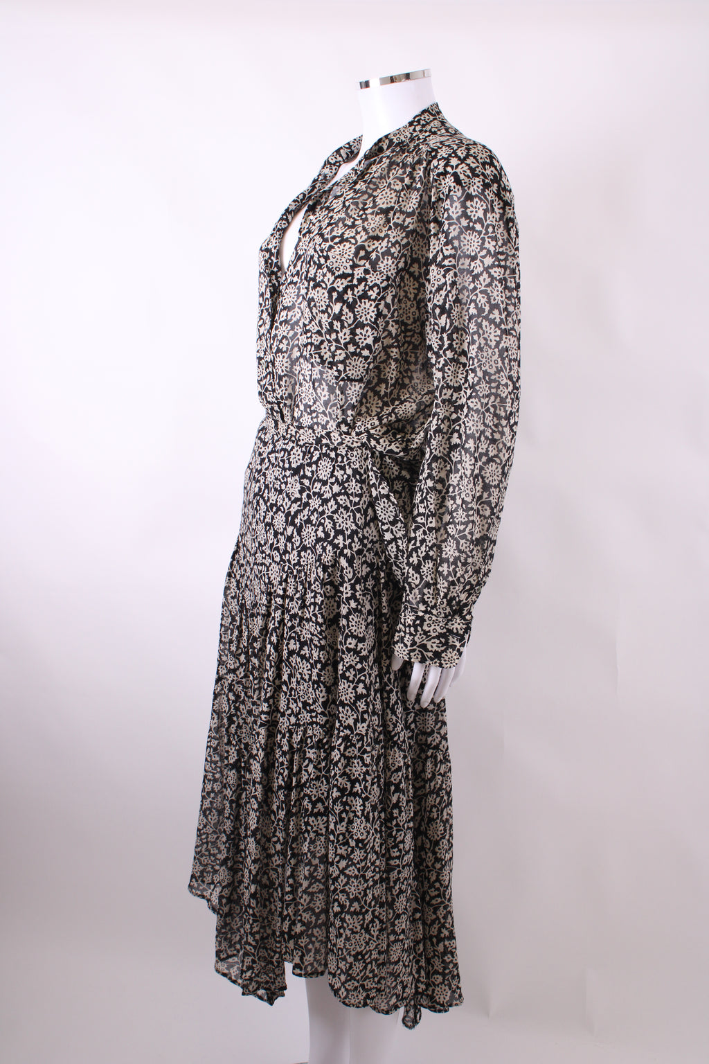 Isabel Marant Etoile L/S Print Shirt/ Skirt Co-ord Black/ White 8/10