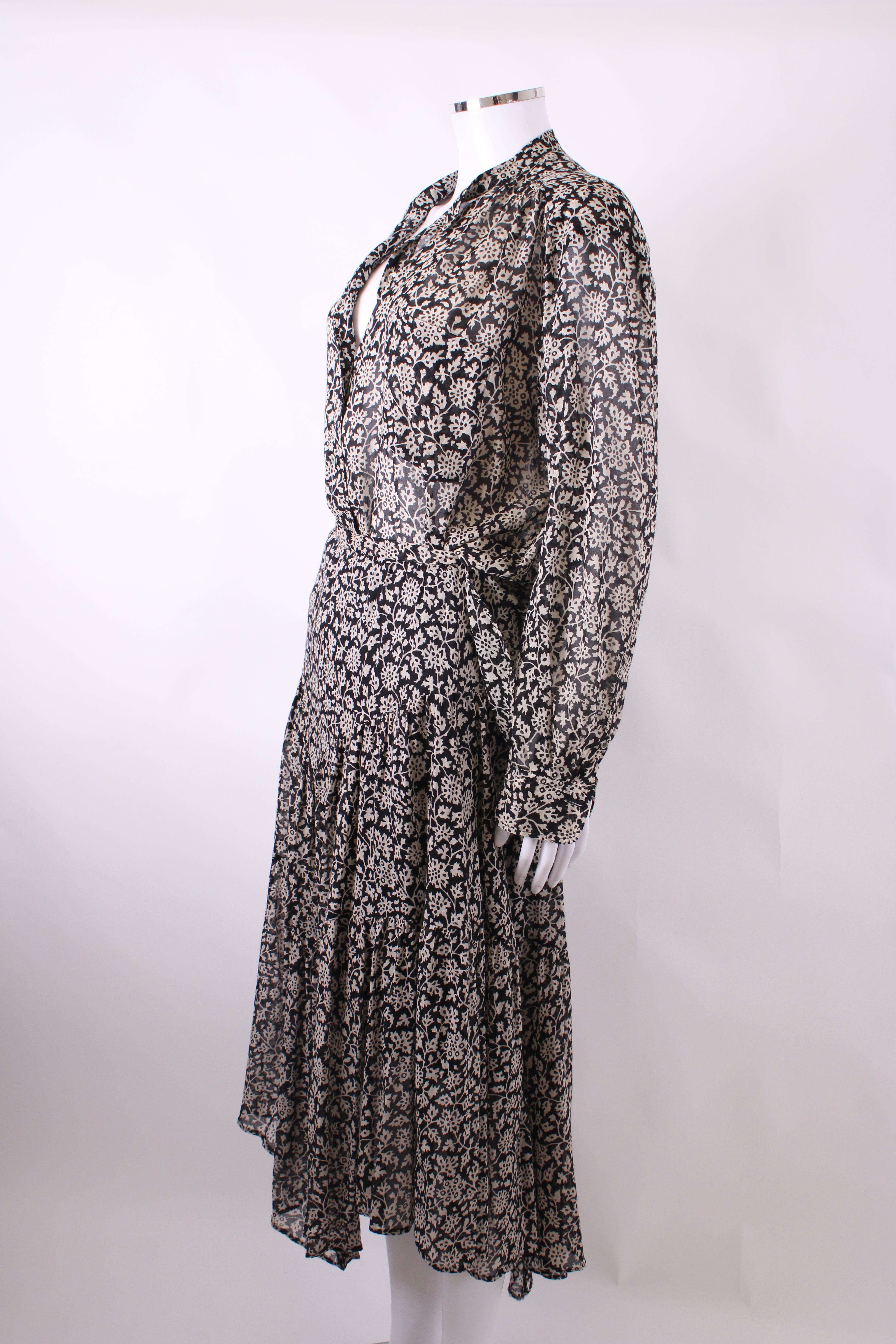 Isabel Marant Etoile L/S Print Shirt/ Skirt Co-ord Black/ White 8/10