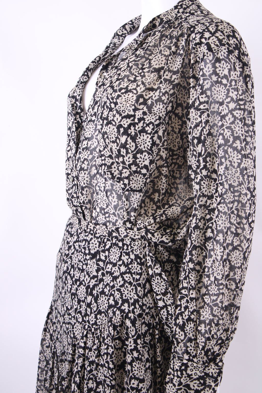 Isabel Marant Etoile L/S Print Shirt/ Skirt Co-ord Black/ White 8/10