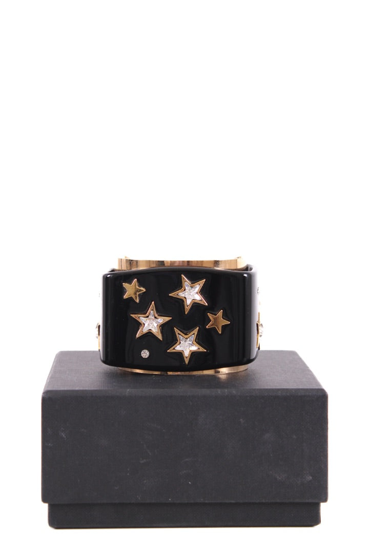 Dolce & Gabbana Crystal Detail Star Cuff Black/ Gold
