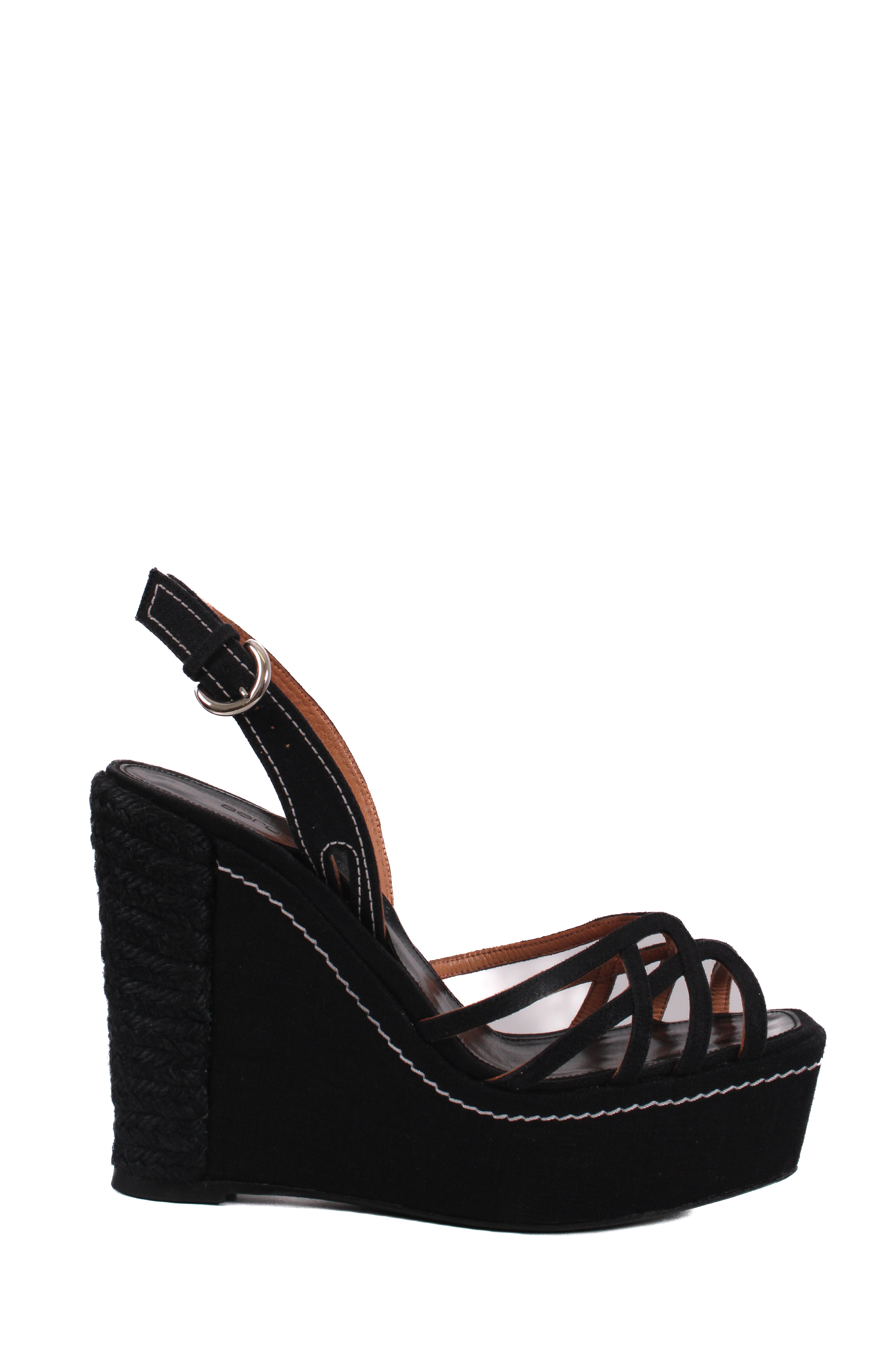 Sergio Rossi Rope Detail Wedges Black 38