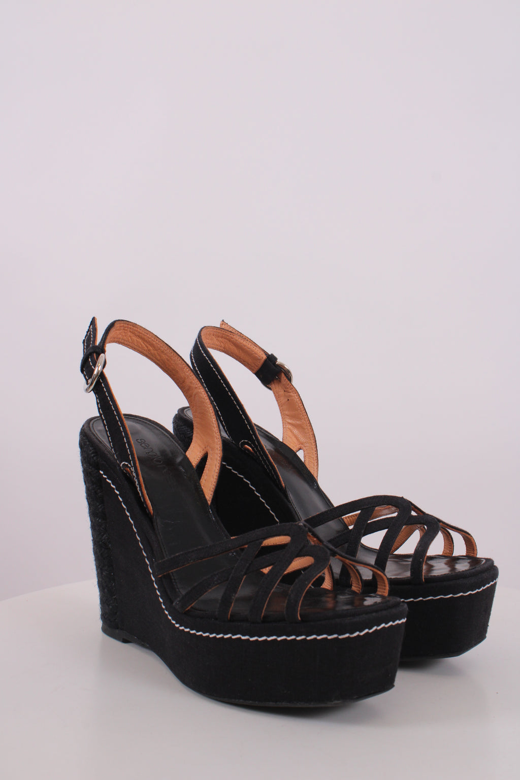 Sergio Rossi Rope Detail Wedges Black 38