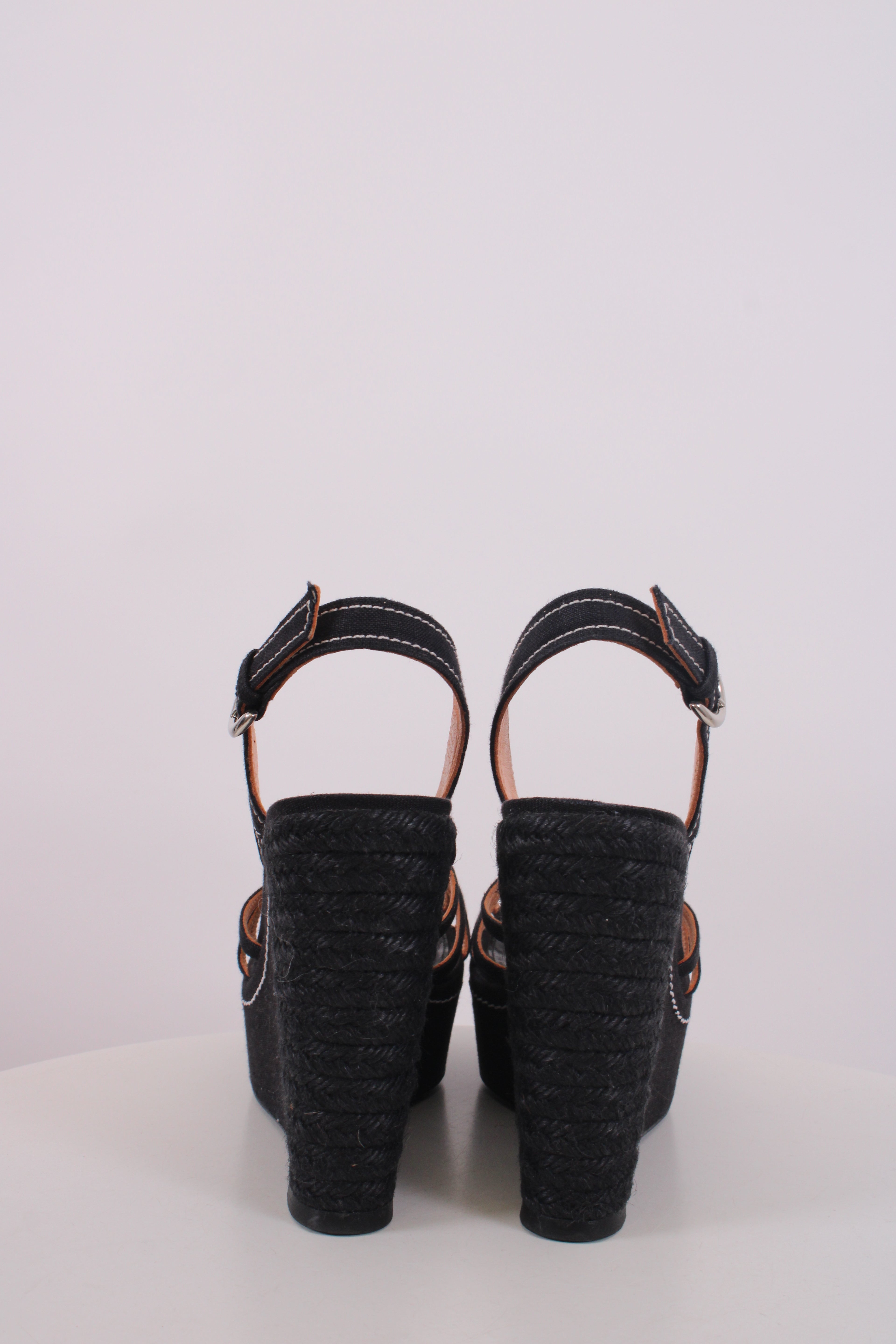 Sergio Rossi Rope Detail Wedges Black 38