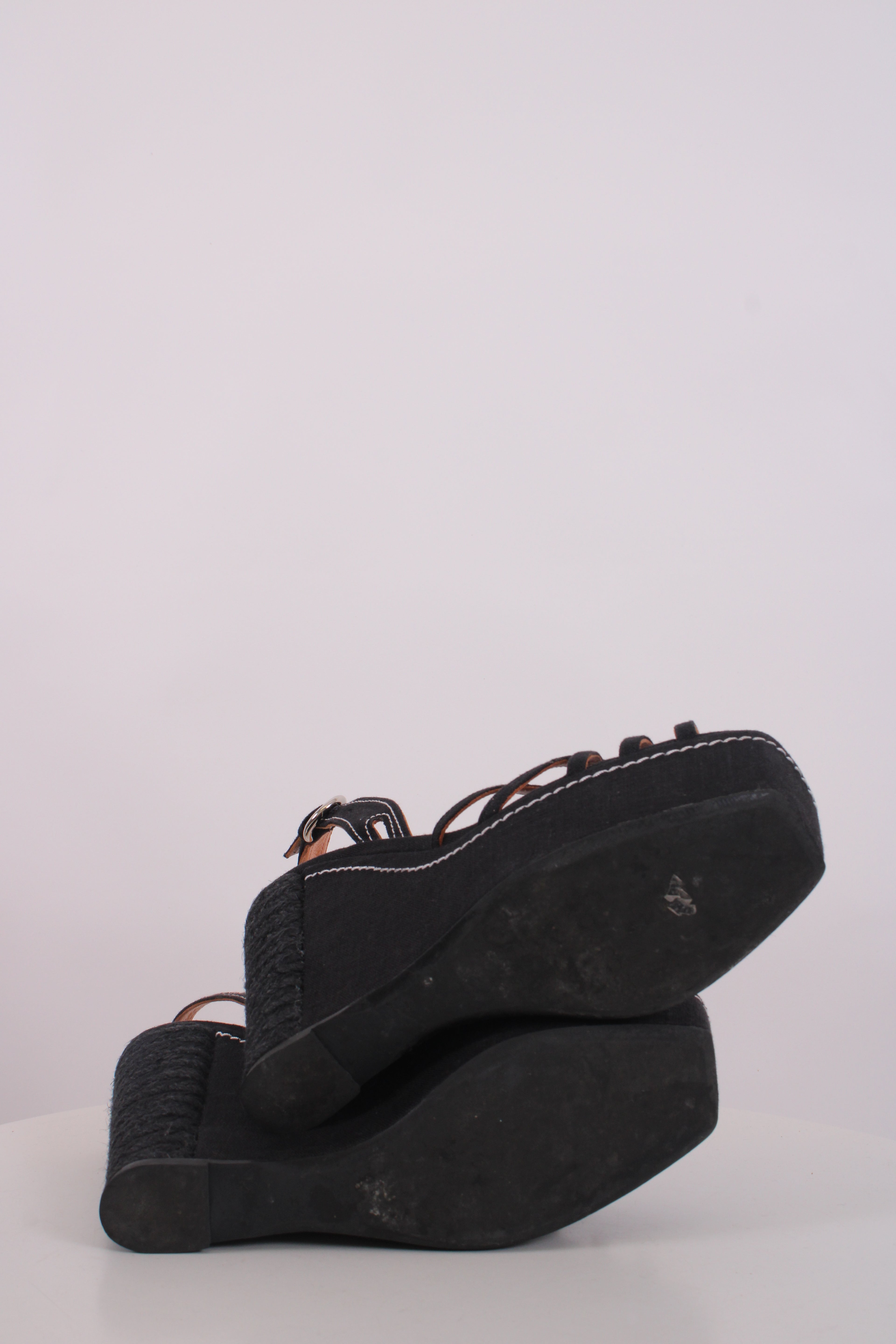 Sergio Rossi Rope Detail Wedges Black 38