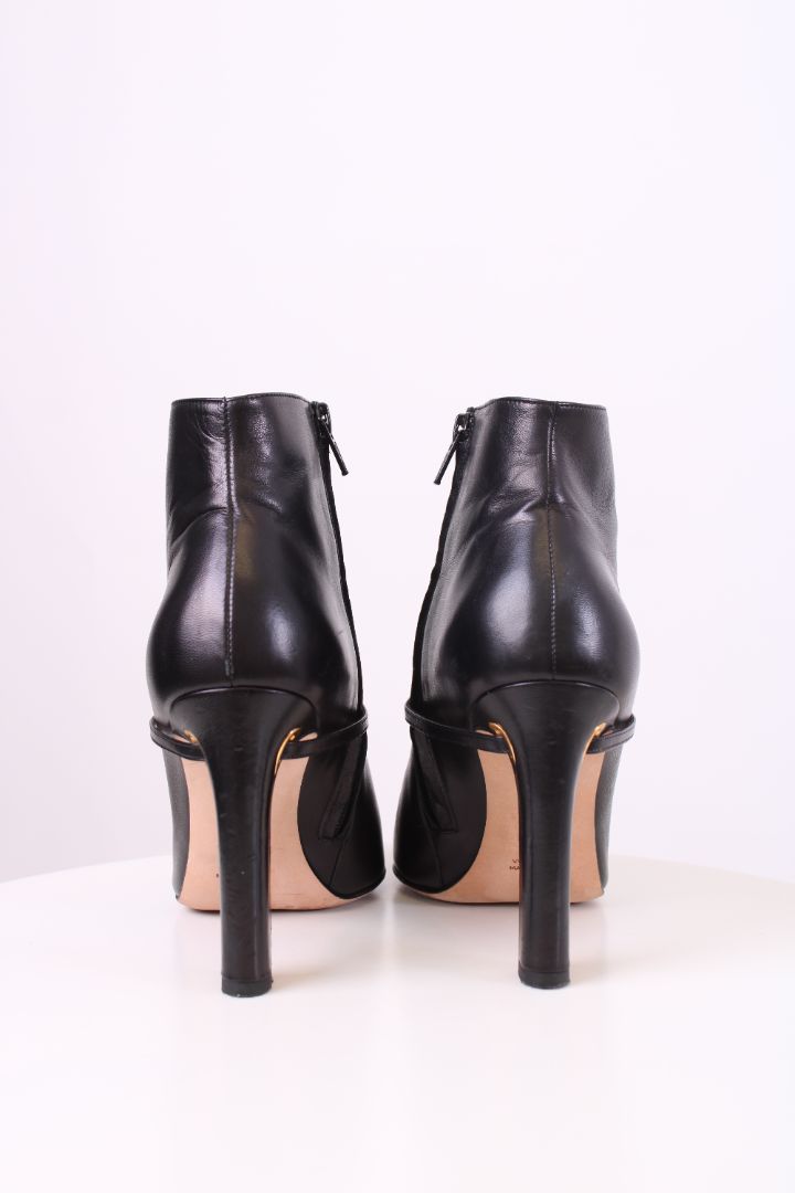 Jennifer Chamandi Strap Pointed Ankle Boots Black 38.5