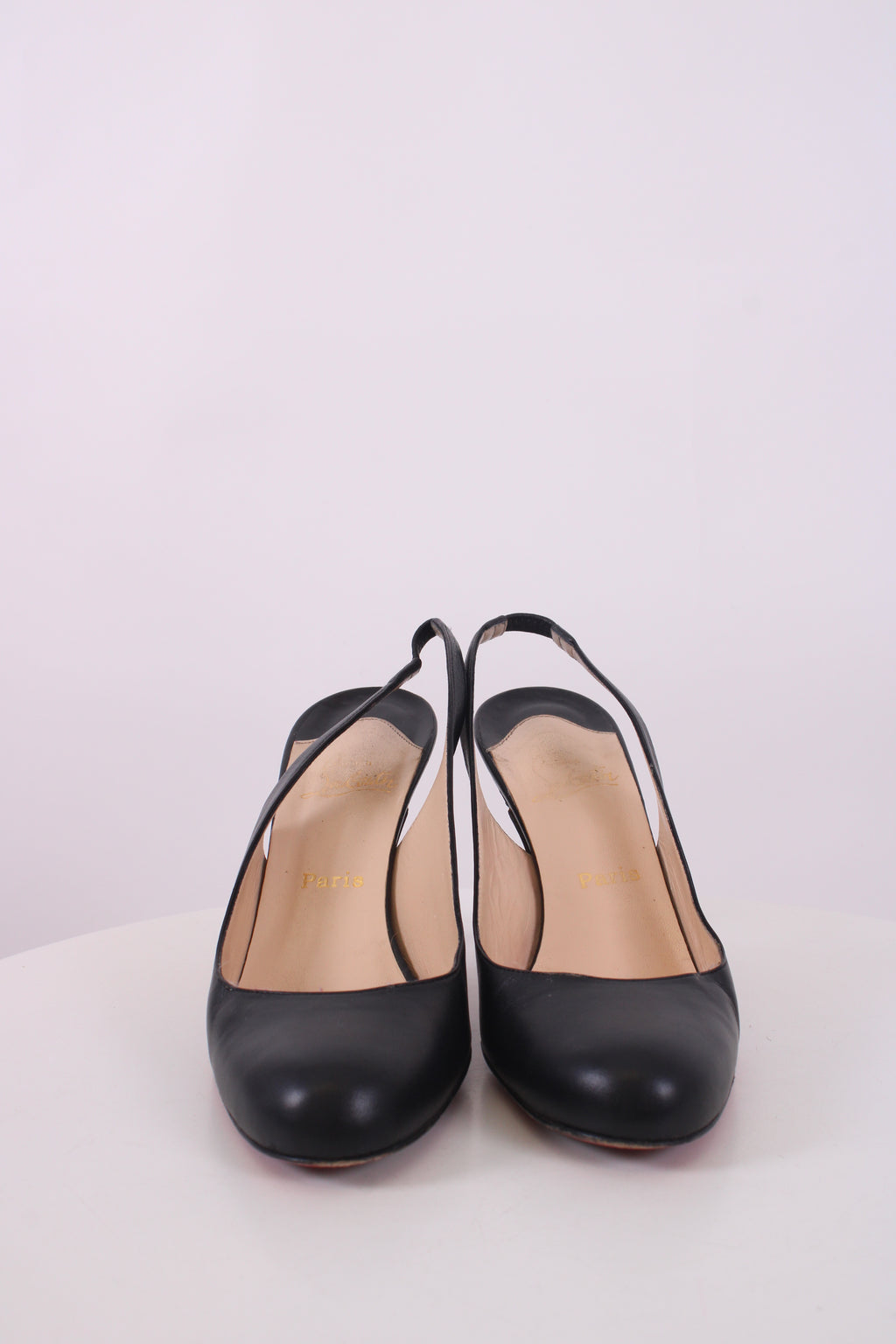 Christian Louboutin Slingback Heels Black 37.5