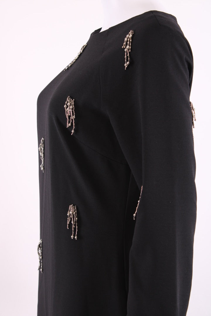 Simkhai L/S Coretta Embellished Dress Black 10