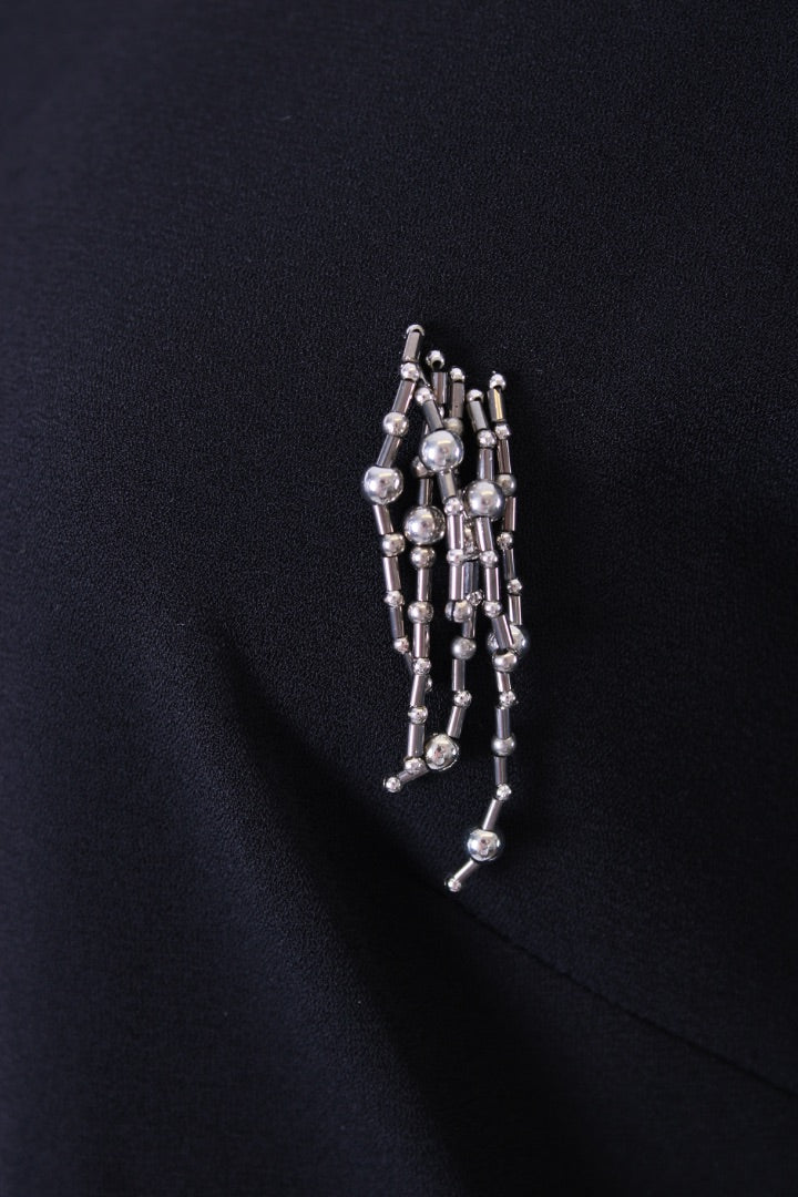 Simkhai L/S Coretta Embellished Dress Black 10