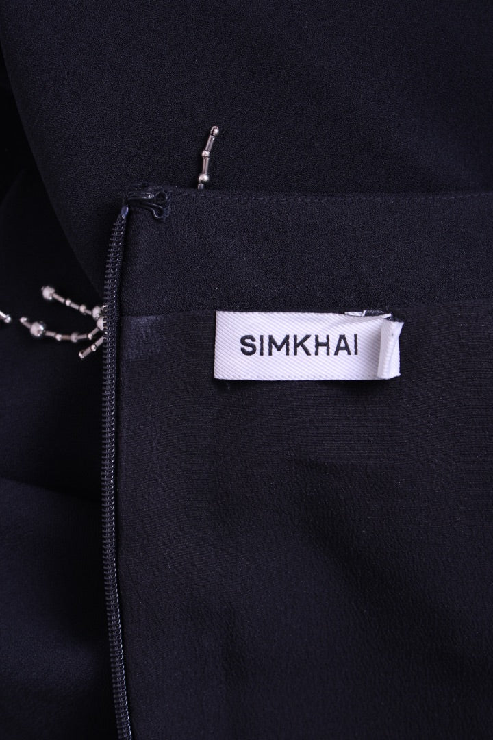 Simkhai L/S Coretta Embellished Dress Black 10