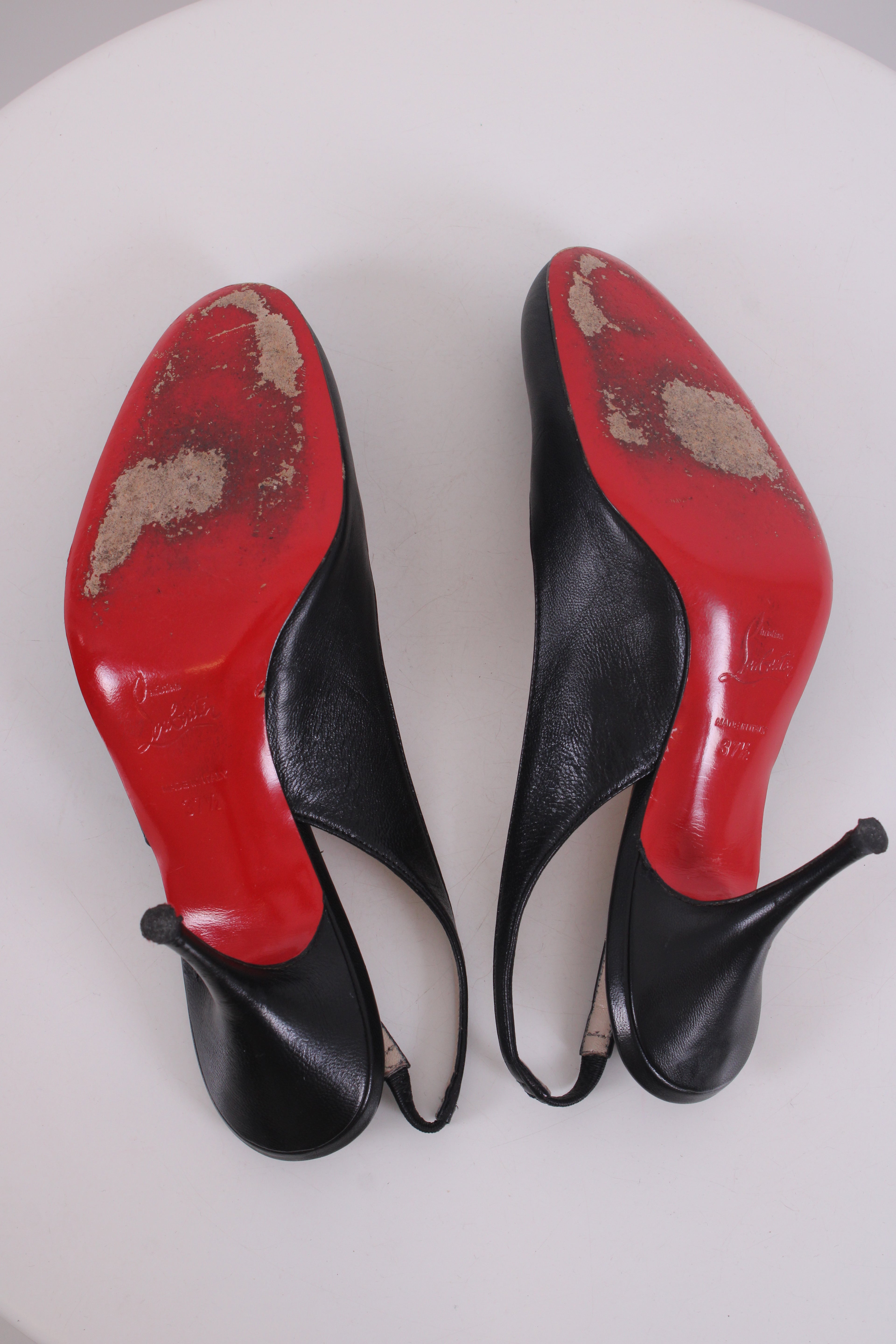 Christian Louboutin Slingback Heels Black 37.5