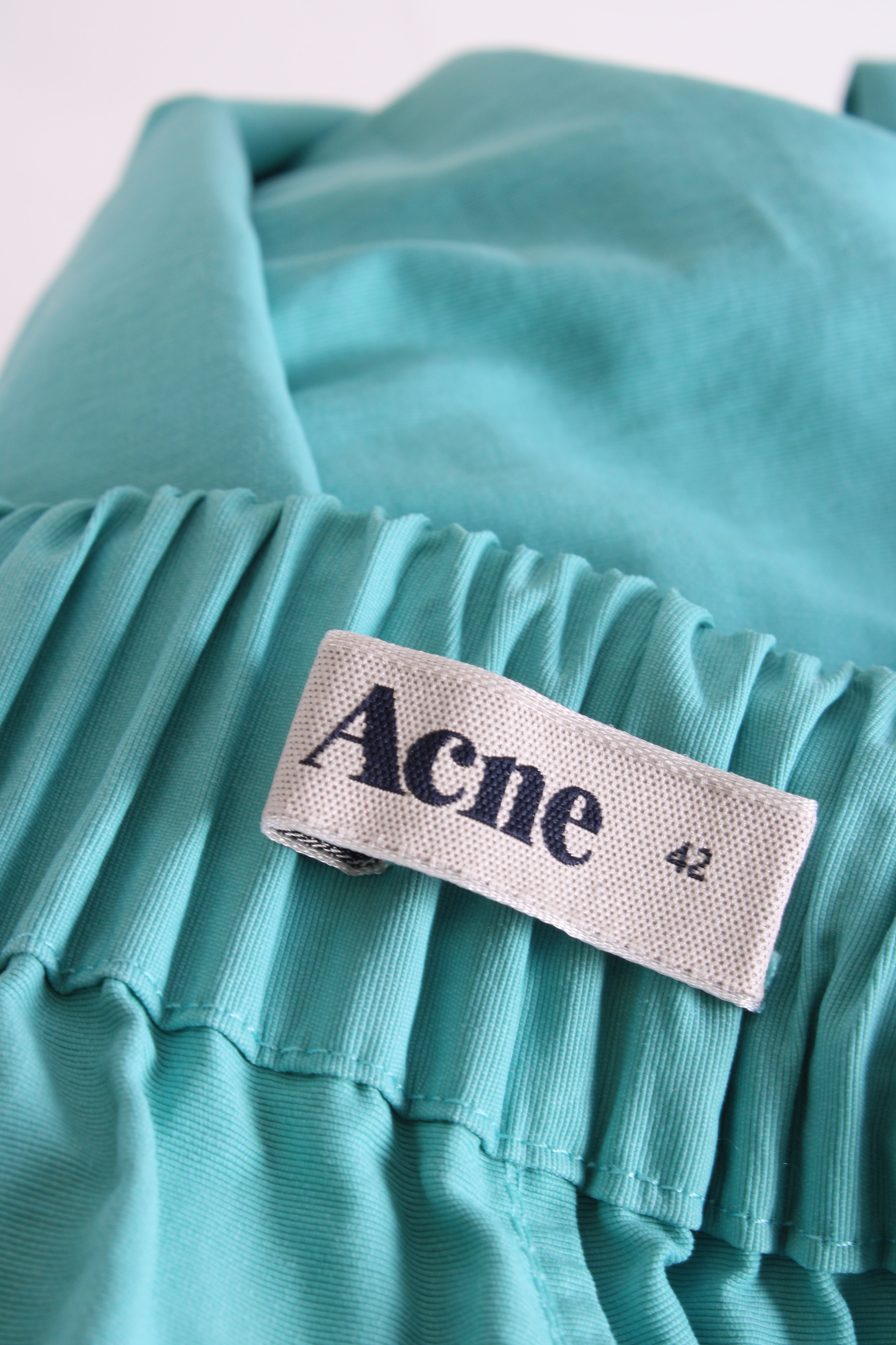 Acne Studios Nubia Archive Wide Leg Trousers Teal 42