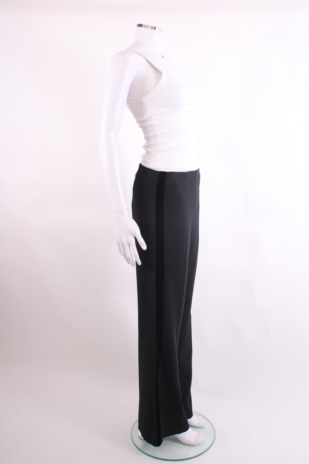 Roland Mouret Velvet Trim Trousers Black 12