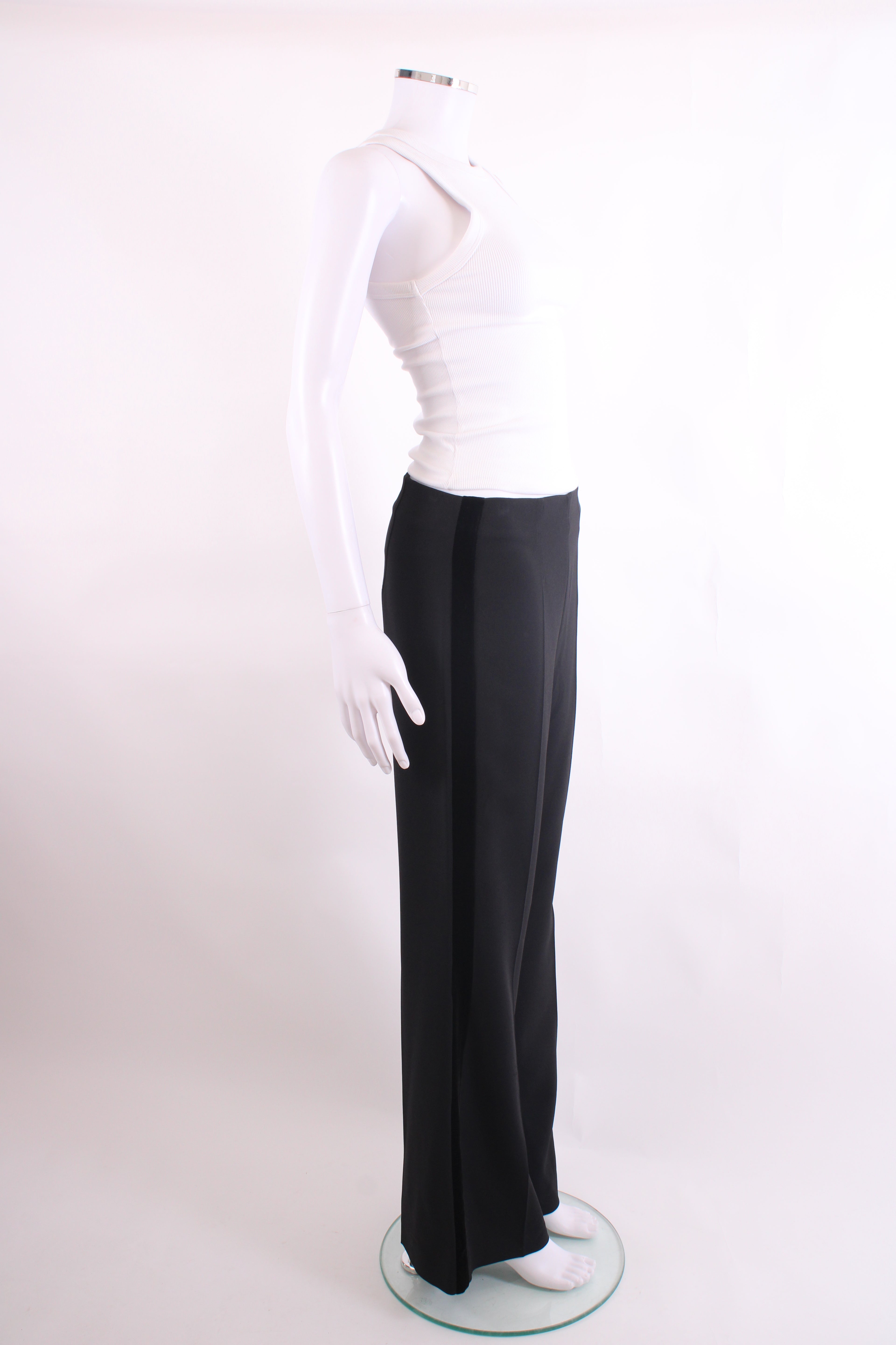 Roland Mouret Velvet Trim Trousers Black 12