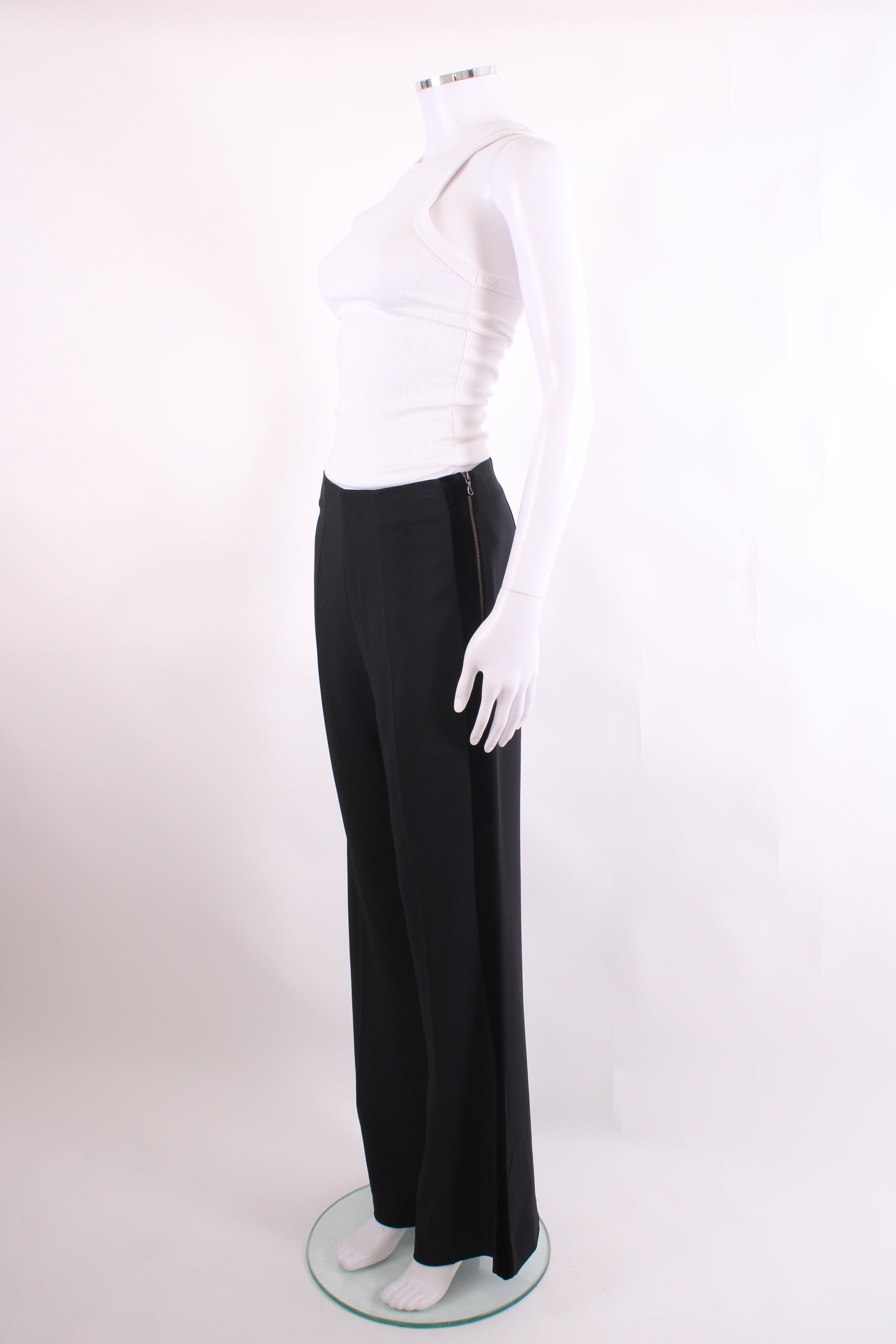 Roland Mouret Velvet Trim Trousers Black 12