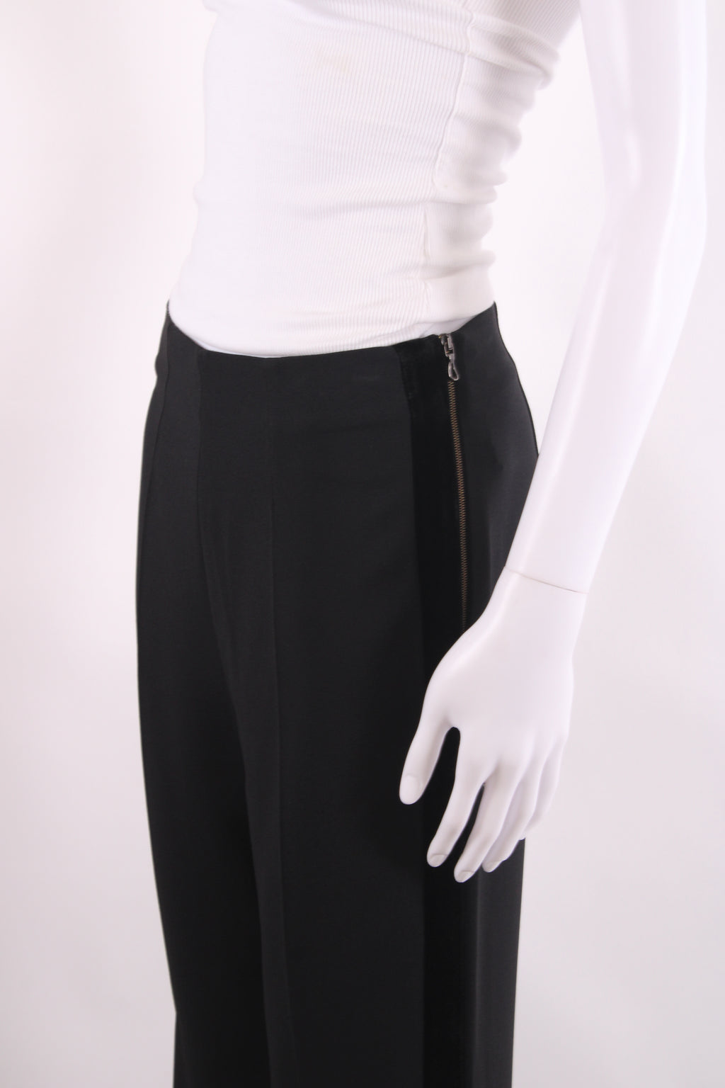 Roland Mouret Velvet Trim Trousers Black 12