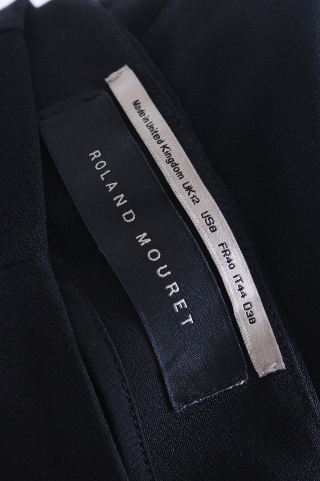 Roland Mouret Velvet Trim Trousers Black 12