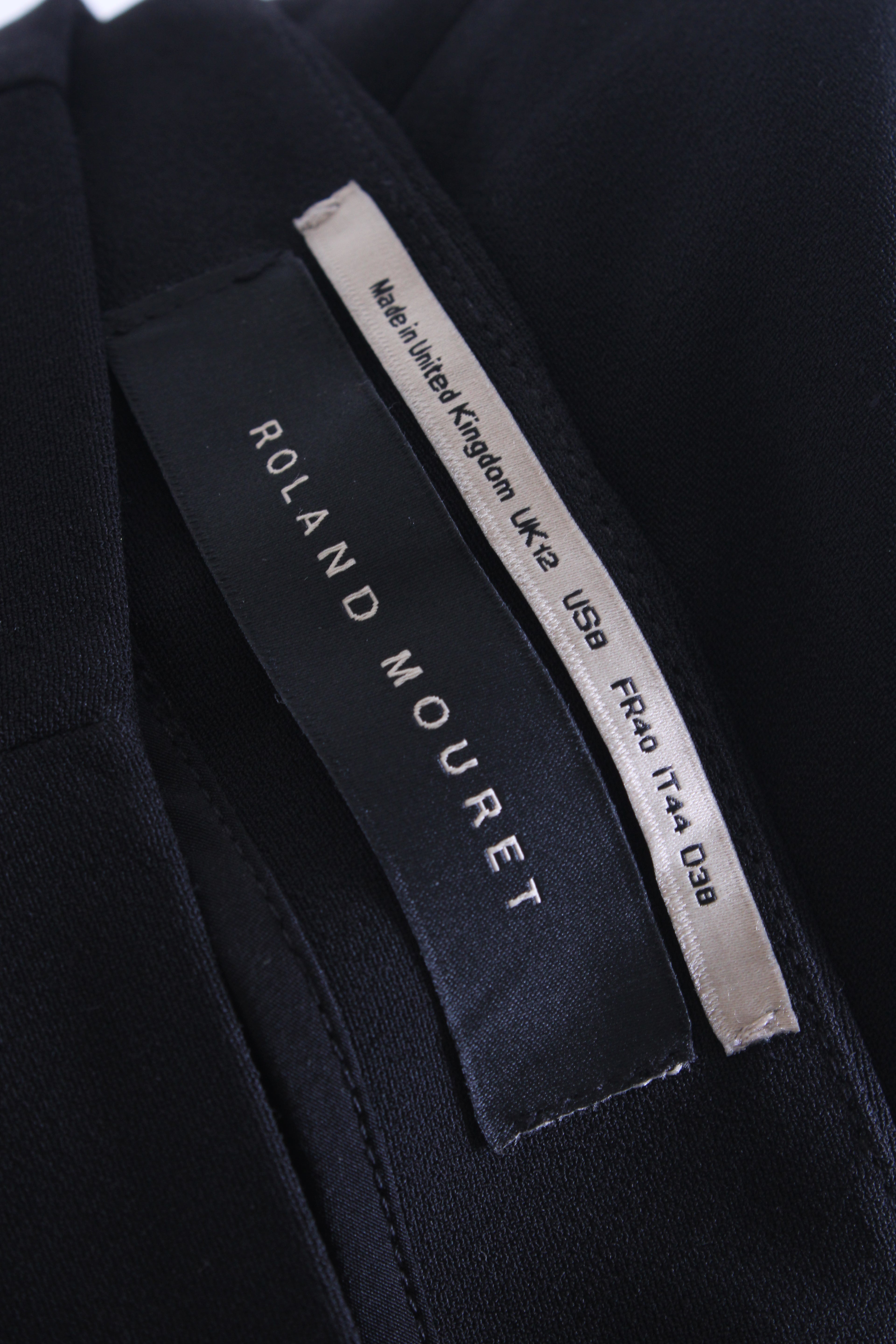 Roland Mouret Velvet Trim Trousers Black 12