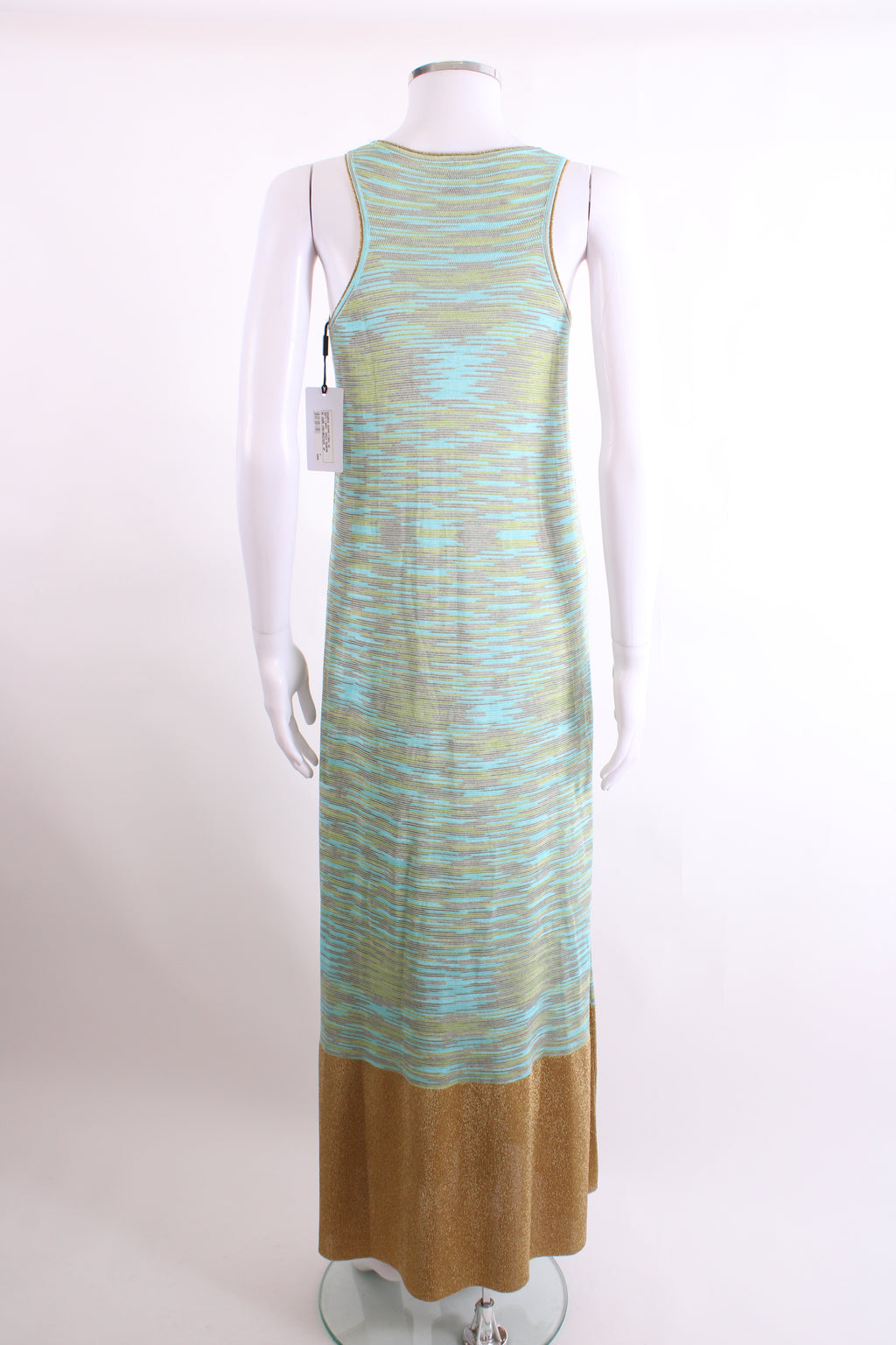 M Missoni S/S Stripe Knit Dress Blue/ Beige 8
