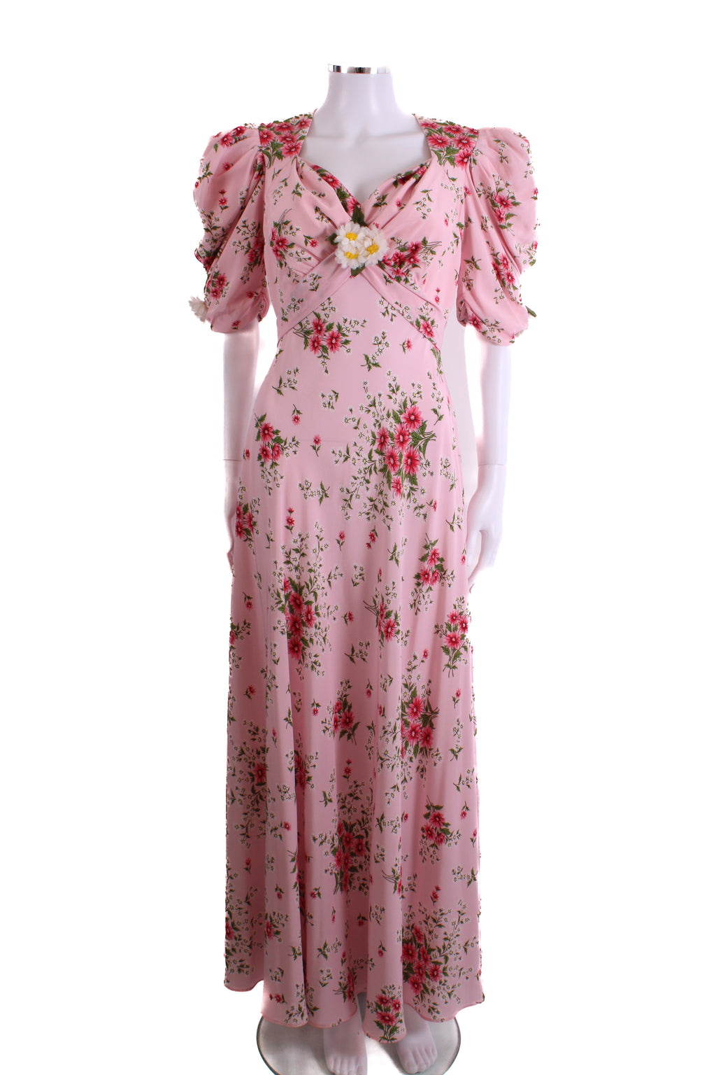 Rodarte S/S Floral Daisy Detail Dress Pink/ White M