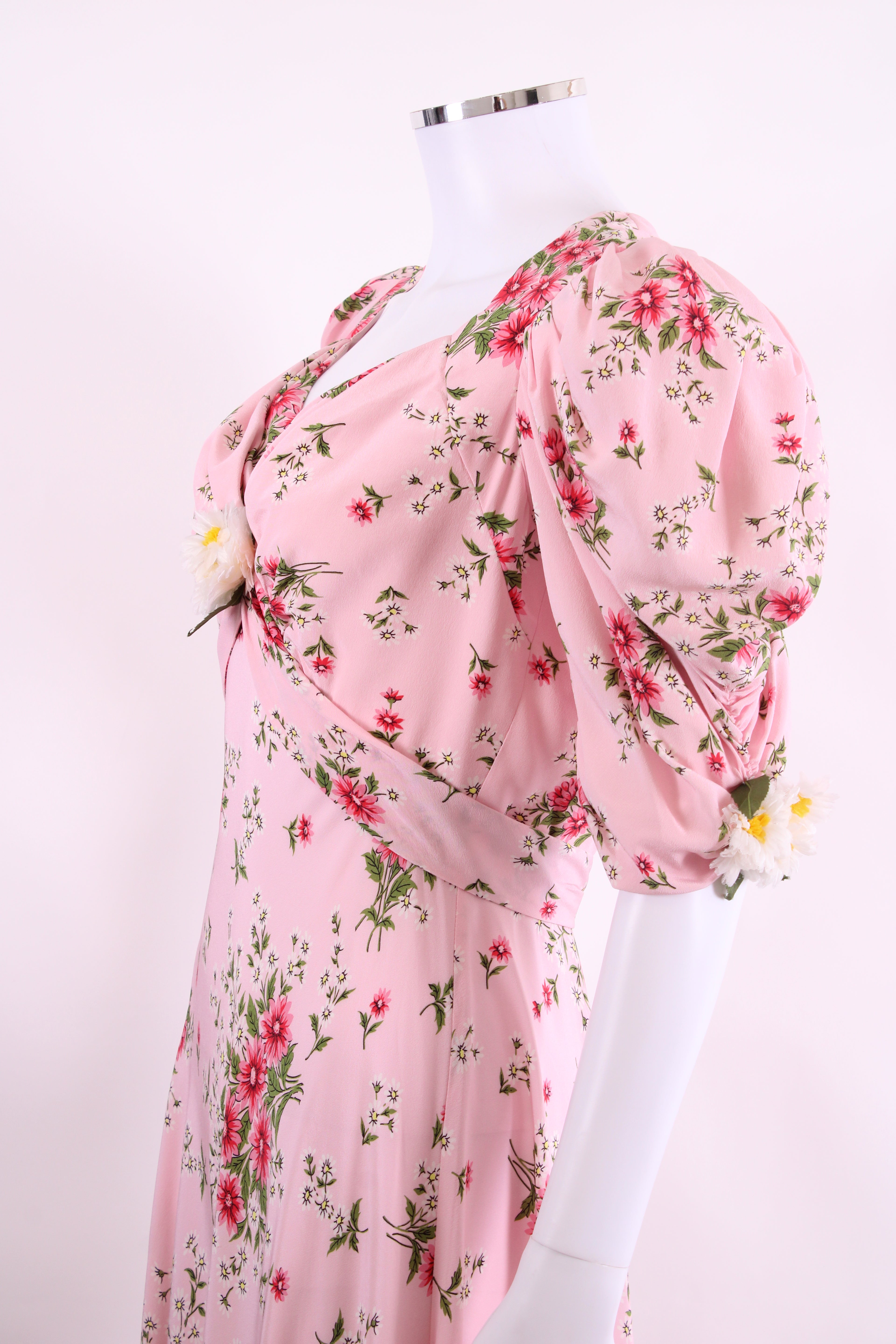 Rodarte S/S Floral Daisy Detail Dress Pink/ White M